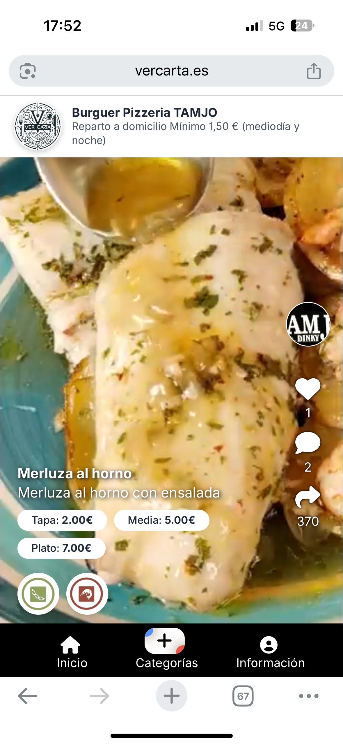 Carta Social - Detalle Plato